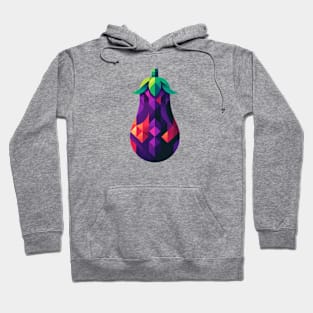 Abstract Geometric Eggplant - Color Design Hoodie